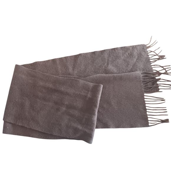 100% Cashmere Dark Brown scarf 76 inches - Picture 1 of 2